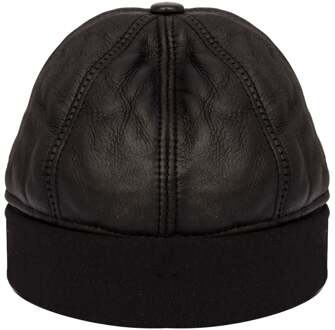 Heren zwarte 100% schapenvacht muts