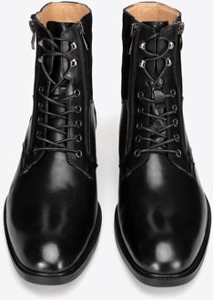 Heren Zwarte Leren Enkellaarsjes - maat