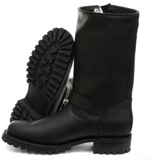 Heren zwarte westerse gevechtsleren laarzen - Wild One