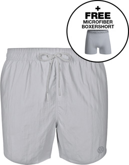 Heren Zwembroek Grijs + Gratis Microfiber boxershort