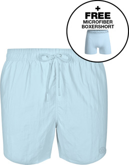 Heren Zwembroek Lichblauw + Gratis Microfiber boxershort