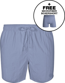 Heren Zwembroek Paars + Gratis Microfiber boxershort