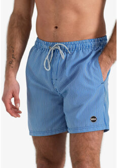 Heren zwemshort blauw/wit gestreept Veelkleurig - XL