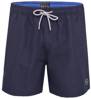 Heren zwemshort effen navy - maat M Blauw