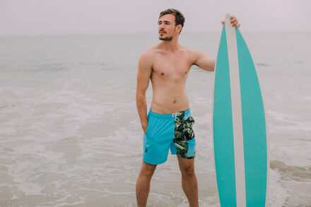 Heren Zwemshort met Palmpatroon Groen - L