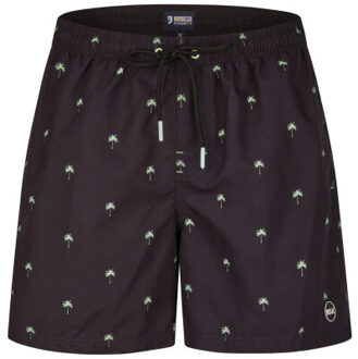 Heren zwemshort palmbomen print - maat M Zwart