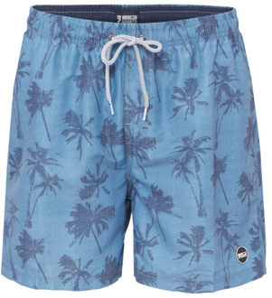 Heren zwemshort palmboom print Blauw