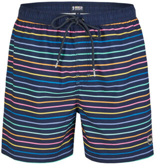 Heren zwemshort regenboog gestreept - maat M Blauw