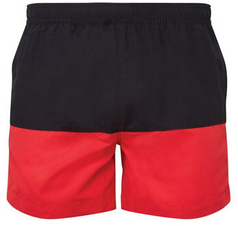 Heren zwemshorts (Zwart/Rood)