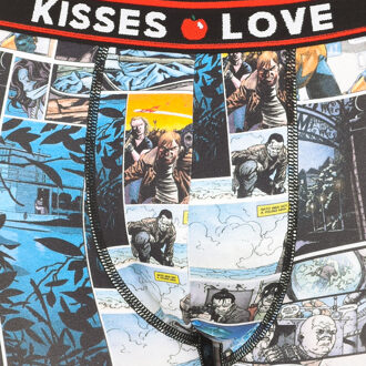 Herenboxer Comic van ademende stof Model KL10009 Veelkleurig - L