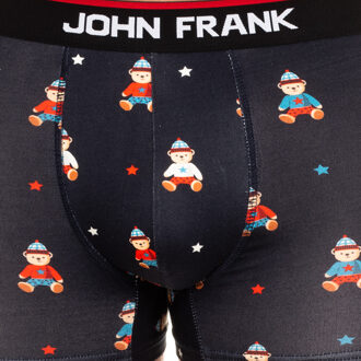 Herenboxer van ademend geweven elastisch katoen JFBD02-CHTEDDY-MULTICOLOR Blauw