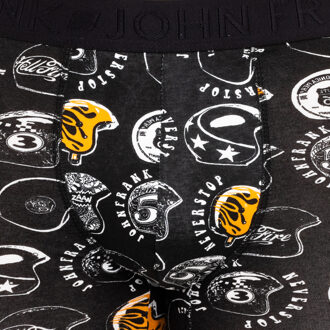 Herenboxer van ademend geweven elastisch katoen JFBP150-NEVER STOP-MULTICOLOR Zwart - XL