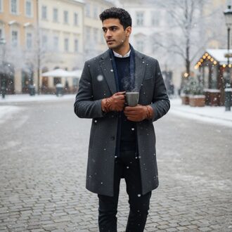 Herenhandschoenen van Italiaans leer met warme wollen voering voor de winter, casual rijden en rijden Kastanjebruin - 2XL