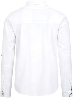 Herenhemd met lange mouwen en kokosnootstructuur (Wit) - 3XL