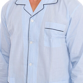 Herenhemd pyjama met lange mouwen KL30193 Lichtblauw
