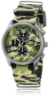 Herenhorloge Kwarts Donkergrijs Camouflage