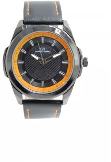 herenhorloge oranje analoog Houtskool - One size