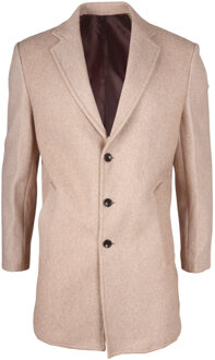 Herenjas met reverskraag en beige wolmix - 50 (Borst)