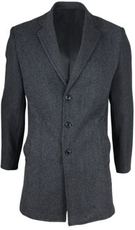 Herenjas met reverskraag en wolmix, grijs - 46 (Borst)