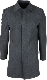 Herenjas van wolmix met klassieke kraag, grijs - 36 (Borst)