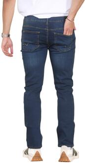 Herenjeans met rechte pijpen, hyperstretch denim in donkerblauw - 38W/32L