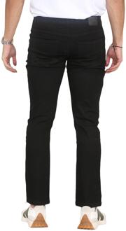 Herenjeans met rechte pijpen, hyperstretch denim in zwart - maat