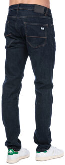 herenjeans met taps toelopende pasvorm, denim - maat Blauw