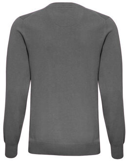 Herenkatoenrijke V-hals trui (Houtskool) - 2XL