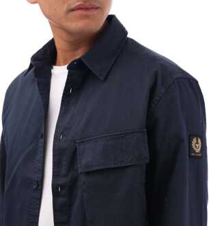 Herenoverhemd Belstaff Scale in marine Navy