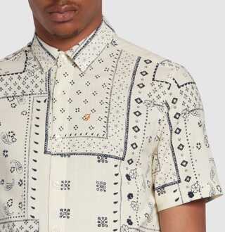Herenoverhemd met Farah Marcus print in Ecru - XL