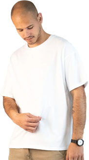 Herenoversized T-shirt met korte mouwen 3900 - maat L Wit