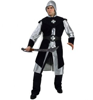 Herenpak ridder zilver en zwart