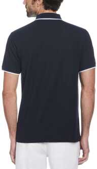 Herenpolo Original Penguin Tipped Pique in Navy - maat