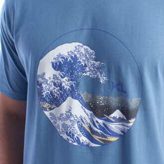 Herenpyjama 100% katoen met korte mouwen KL30000 Blauw