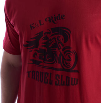 Herenpyjama 100% katoen met korte mouwen KL30000 Bordeaux - S