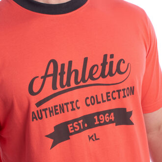 Herenpyjama 100% katoen met korte mouwen KL30000 - maat Rood