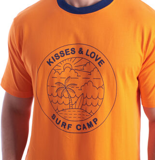 Herenpyjama 100% katoen met korte mouwen KL30000 Oranje - 2XL