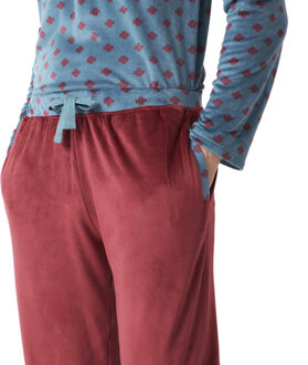 Herenpyjama met lange mouwen JJBDP5401 Blauw