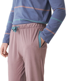 Herenpyjama met lange mouwen JJBDP5500 Blauw - XL