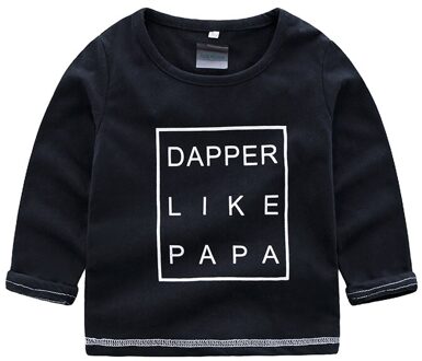 Herfst Baby Jongen Tees Lange Mouw Mode Brief Afdrukken T-shirts Kinderen Katoen Tops Casual Blouse Lente B / 90