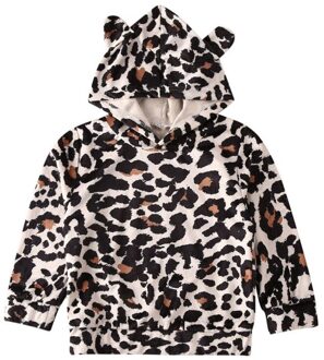 Herfst Baby Meisje Jongen Bovenkleding Luipaard Patroon Toevallige Lange Mouw Hoodie Jas Outfits Tops Z 12m