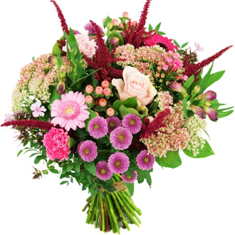 Herfst boeket roze - donker roze