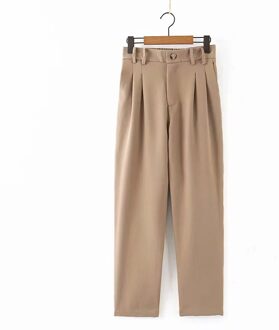 Herfst Broek Pak Vintage Solide Enkele Knop Blazer Jas Feminino Broek Vrouwelijke Kantoor 2 Stuks Set Vrouwen Mujer Pants / XS