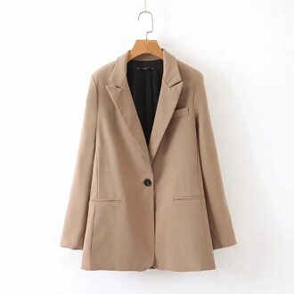 Herfst Broek Pak Vintage Solide Enkele Knop Blazer Jas Feminino Broek Vrouwelijke Kantoor 2 Stuks Set Vrouwen Mujer Suit / XS