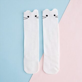 Herfst En Winter Baby Katoen Lange Buis Kinderen Sokken 0-1-3 Jaar Oude Baby Stereo Losse knie Sokken wit