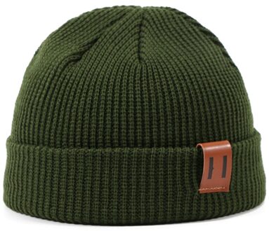 Herfst En Winter Gebreide Wollen Muts Decoratie Jurk Up groen