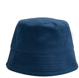 Herfst en winter Hoed vrouwen effen kleur retro visser hoed vrouwelijke tij mannelijke herfst mode street emmer hoed bekken caps Blauw