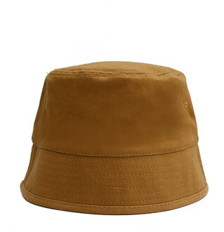 Herfst en winter Hoed vrouwen effen kleur retro visser hoed vrouwelijke tij mannelijke herfst mode street emmer hoed bekken caps Geel