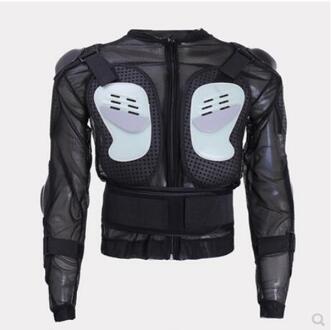 Herfst en winter mode mannen lange mouwen motorfiets armor stretch mode mannen rits losse jas vest XXXL