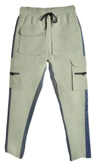 Herfst En Winter Outdoor Sport Broek Night Running Reflecterende Gestreepte Broek Trendy Fitness Sport Basketbal Broek groen / Xl